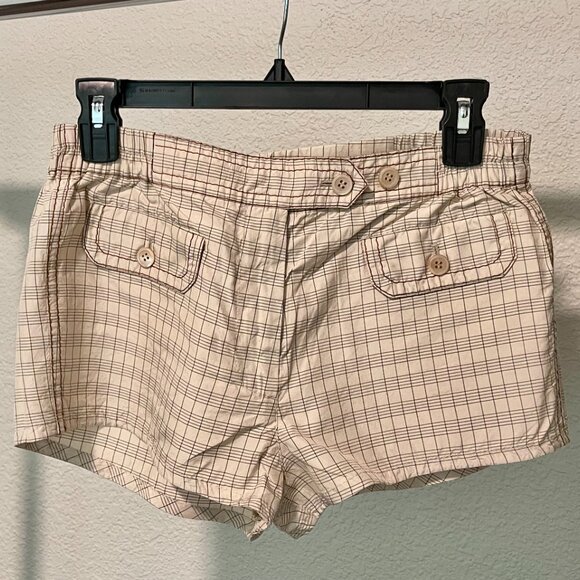PRADA Plaid Silk  Mini Shorts XS - Picture 3 of 10